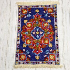 Unbranded Floral Embroidered Fringe Trim Rectangular Table Runner